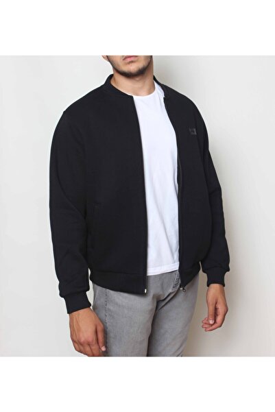 Cottoncool Ανδρικό μαύρο χτενισμένο βαμβακερό παλτό