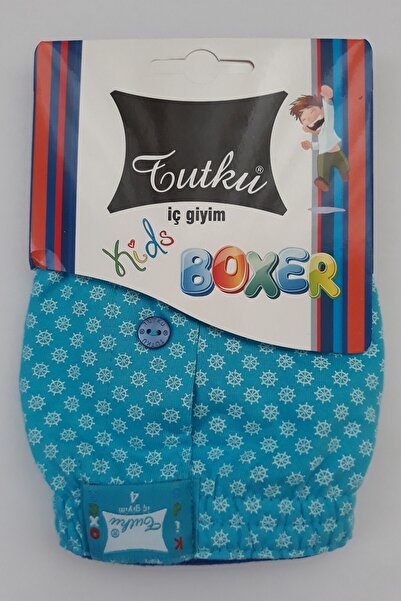 Tutku Boxeri cu nasturi cu model turcoaz pentru băieți