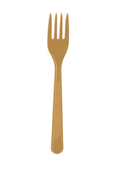Roll-Up Party Dreams - 25 Pieces Gold Plastic Fork