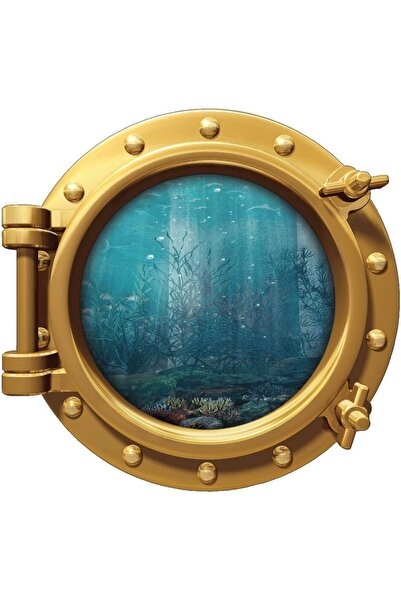 renkselart ملصق حائط على شكل أسماك حوض السمك ونافذة الغواصة 279