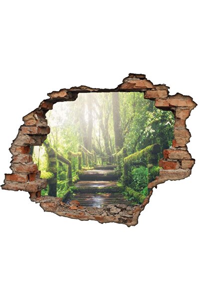 renkselart ملصق حائط على شكل مسار الغابة مقاس 99x77 سم