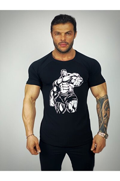 BLACK Ανδρικό μπλουζάκι Black Hulk Fitness