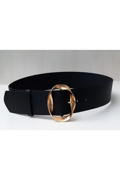 Kemerix Women's Belt with Wide Twist Buckle