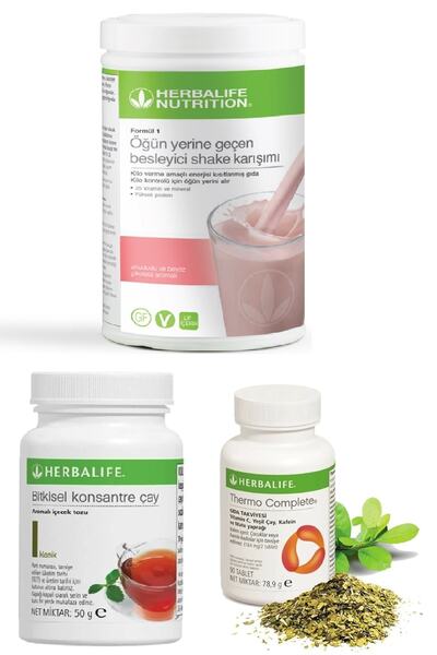 Herbalife Set Ahududu Beyaz Çikolata Shake 50 gr Klasik Çay Thermo Complete