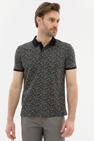 Pierre Cardin Μπλουζάκι Polo Yaka Μαύρο Slim Fit