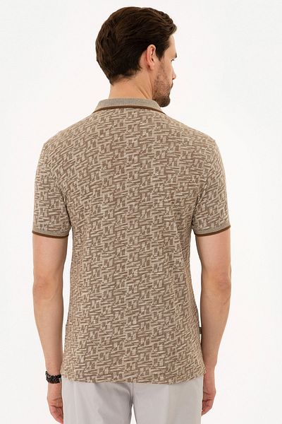 Pierre Cardin Καφέ μπλουζάκι Polo Slim Fit με λαιμόκοψη