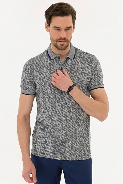 Pierre Cardin Μπλουζάκι Polo Neck Slim Fit Navy Blue