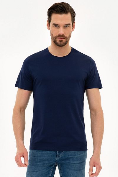 Pierre Cardin Μπλουζάκι Navy Blue Slim Fit Crew Neck T-shirt