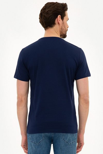 Pierre Cardin Μπλουζάκι Navy Blue Slim Fit Crew Neck T-shirt