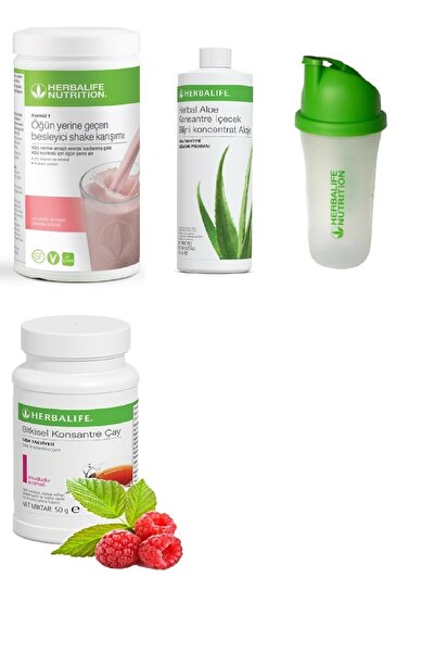 Herbalife Set Ahududu Beyaz Çikolata Shake - Aloe Suyu - 50 Gr Ahududu Aromal...