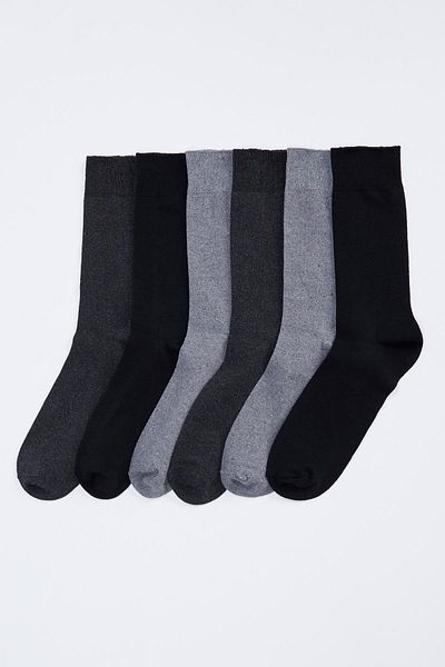 DeFacto Men's Cotton 6-Piece Socks