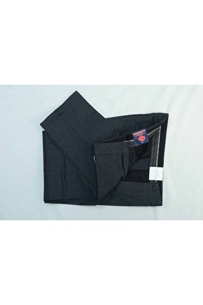 Bomonti Чоловічі чорні класичні з тонким візерунком бавовняні з еластаном зимові штани