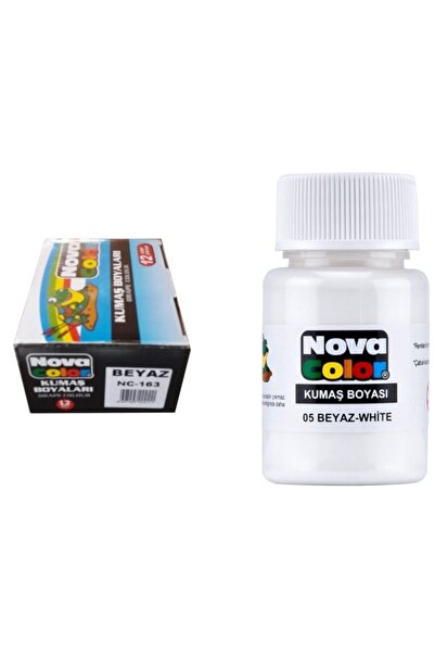 Nova Color Kumaş Boyası 12 Adet Tek Renk Beyaz 12x30 Ml