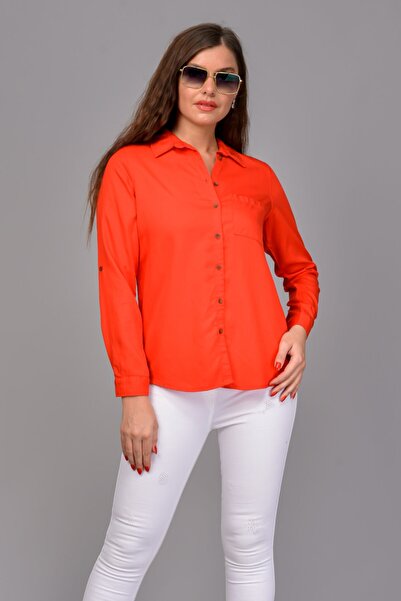 TUSSE Жіноча рожева бавовняна сорочка з габардину