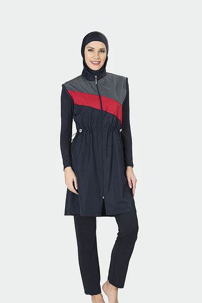 LADYTES Women's Red Hijab Swimsuit Gkn2174