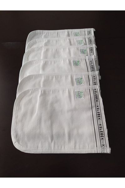 Kelebek Kese White Thin Bath Scrub 6 Pieces