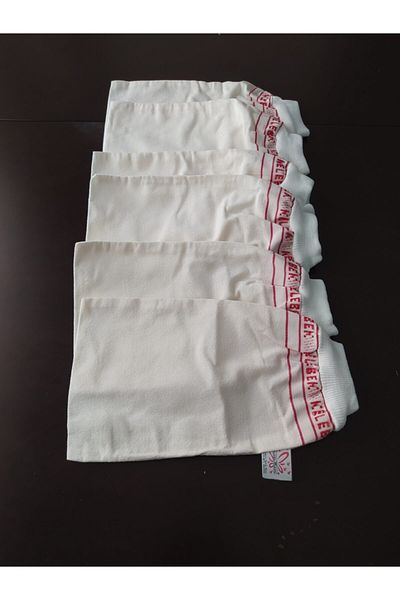 Kelebek Kese White 6 Pieces Elastic Thick Bath Scrub