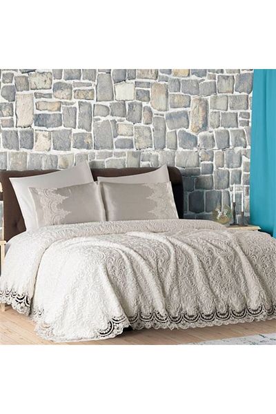 REİCH HOME White 6-Piece Laced Blanket Set