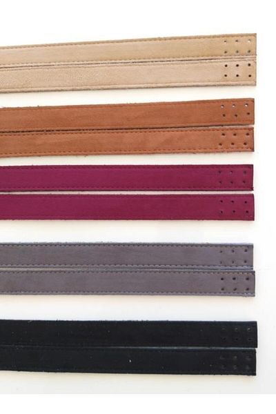 angel çanta aksesuar Μαύρο Suede Faux Leather 80x2 cm Διπλή Λαβή