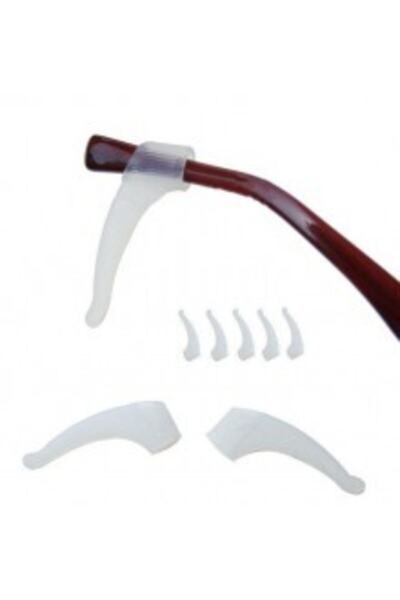 Kia Gözlük Sapı Tutucu - Silikon Kaydırmaz Kulak Tutucu - Orta Boy Kırmızı