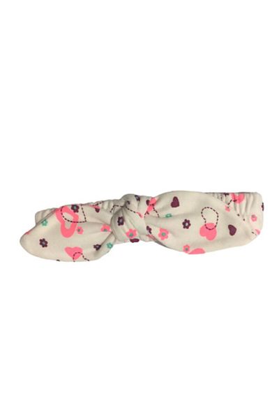Kayra Baby Girl White Printed Hair Band 0-6 Months