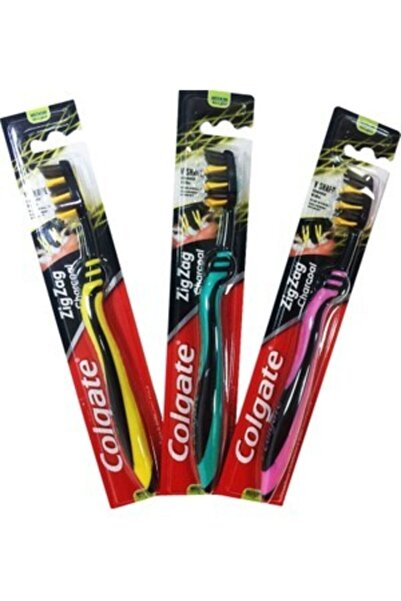 Colgate فرشاة أسنان متوسطة الحجم لتنظيف بين الأسنان بالفحم من زيجزاج