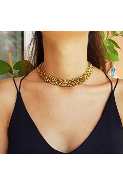 Handmade By HLY تصميم قلادة مطرزة بحجر الكريستال