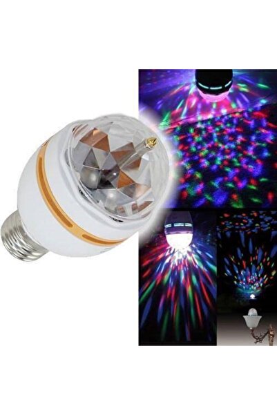 Carneil 3 Renk Işık Yansıtan Dekoratif Lamba Crystal Magic Bulb