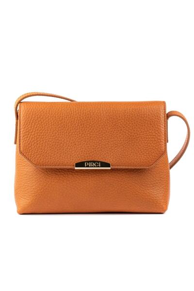 PİRCİ Lucia Deri Kadın Çapraz Çanta Taba