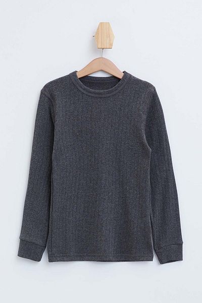 DeFacto Girl's Anthracite Basic Natural Thermal Underwear M9440A619Wn