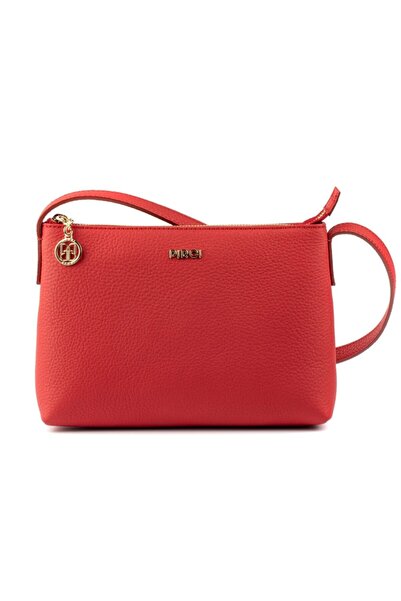 PİRCİ Ava Deri Kadın Çapraz Çanta Floater Kırmızı