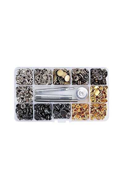 İşkur Makina 120 Set Karışık Renkli 12.5 Mm Metal Çıt Çıt Ve Saklama Kutusu