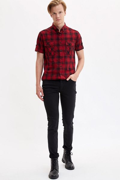 DeFacto Carlo Skinny Fit υφαντό παντελόνι