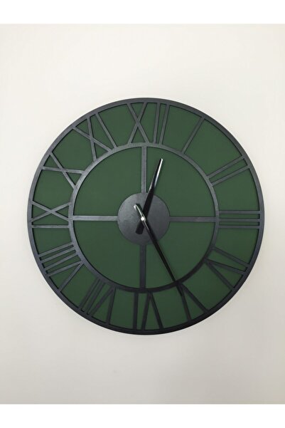 goodtime Yaprak Yeşil Roma Dekoratif Duvar Saati 50x50 Cm