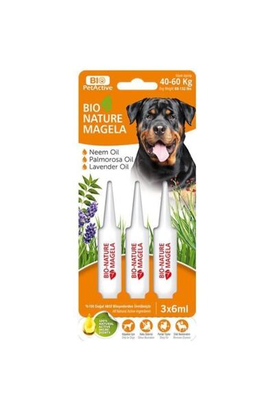 Bio PetActive Bio Nature Magela Köpek Ense Damlası 6ml 3 Adet 40 60 kg
