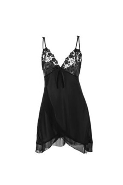 NBB Δαντελένιο σετ νυχτικό ρόμπα ασύμμετρης κοπής 3820