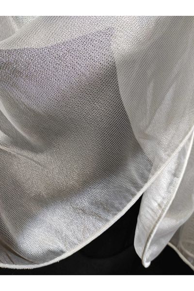 Brillant White Pleated 1/3 Tight Pleated Monaliza Tulle Curtain