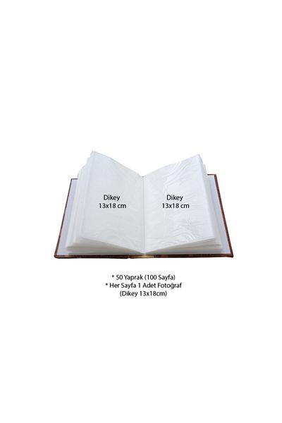 GünTech 13x18 100 Λουκ Offset Μοτίβο Παράθυρο Φωτογραφικό Άλμπουμ Γκρι