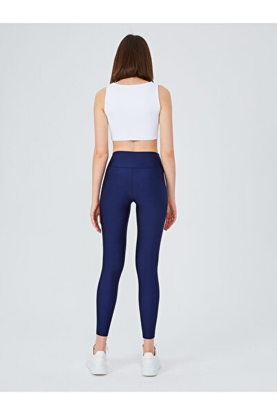 UP&FIT Високі блискучі лосини синього кольору