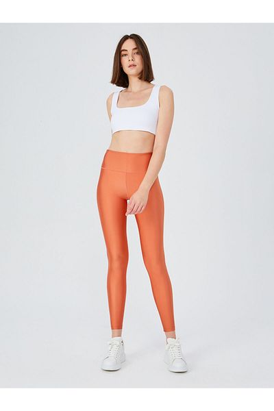 UP&FIT High Waist Shiny Leggings Salmon