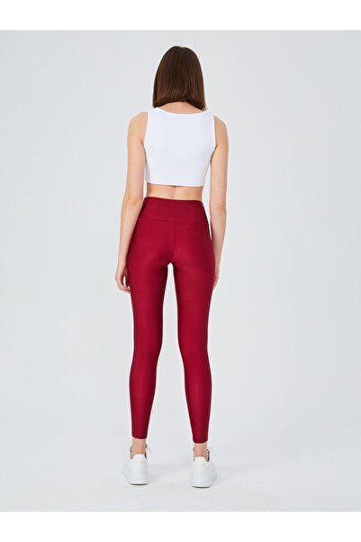 UP&FIT Ψηλόμεσο κολάν - Γυαλιστερό Cherry