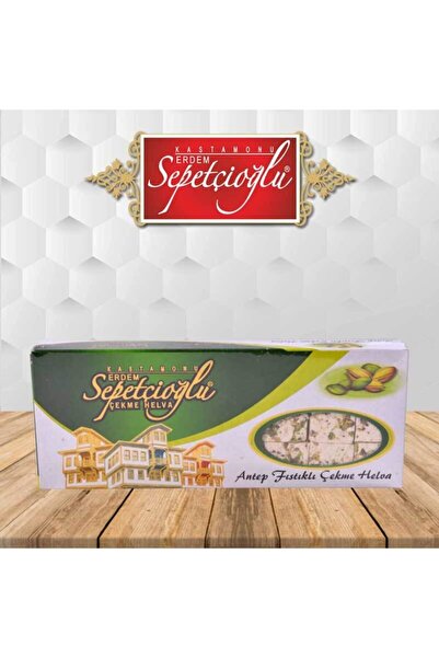 Erdem Sepetçioğlu Büyük Dilimli Antep Fıstıklı Çekme Helva Vakumsuz 410 Gr