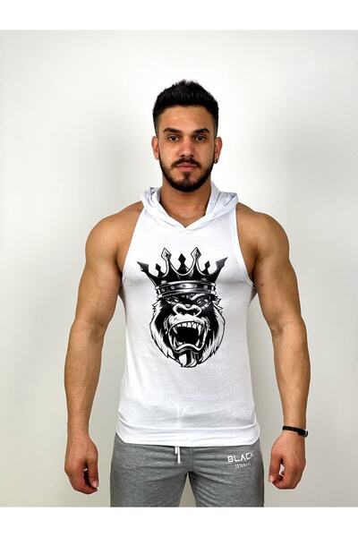 BLACK - King Kong Hooded Fitness Undershirt