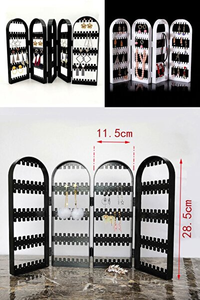 Pazarika Siyah Küpe Ve Takı Katlanır Düzenleyici