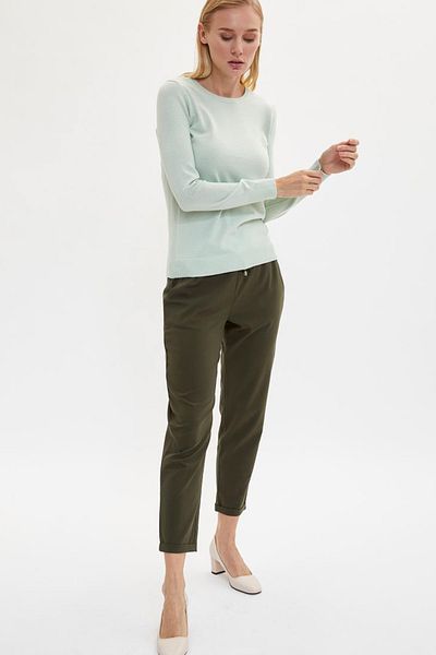 DeFacto Basic Crew Neck Relax Fit Extra Soft Cashmere Textured Knitwear Sweater