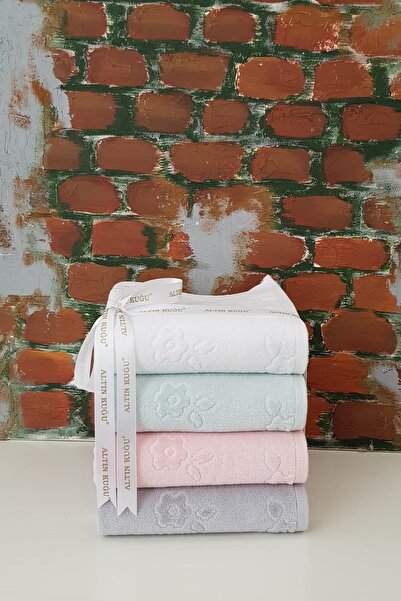 Özdilek Mayra Havlu 4'lü - Gri Pembe S.yeşili Beyaz