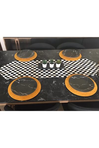 Ayşemce Αμερικανικό σετ σερβιρίσματος (καρό σχέδιο Μακκένζι με τύπωμα ράνερ) ...