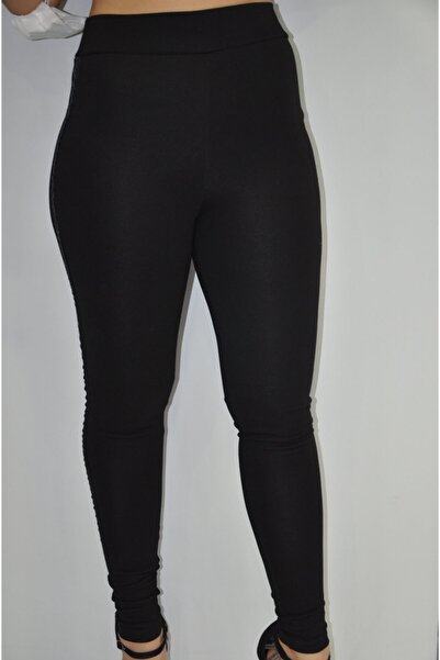 zeynep Women's Black Double Stripe Tights