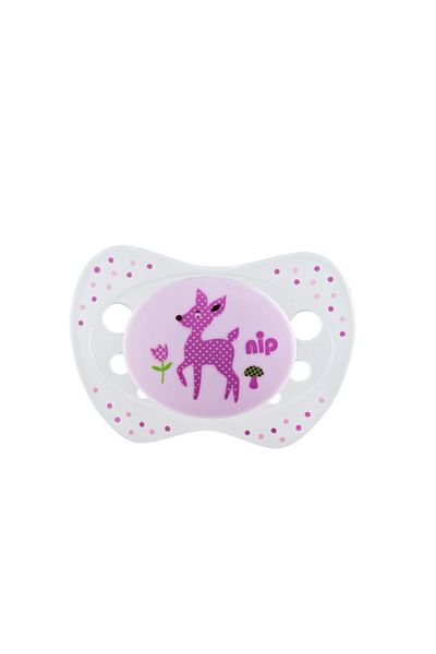Nip Heart and Gazelle Patterned Life Silicone Pacifier 5-18 Months