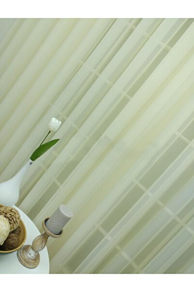 Esse Home Ecru Tergal Plain Tulle Curtain, 400x250, Sparse Pleat, 1/2